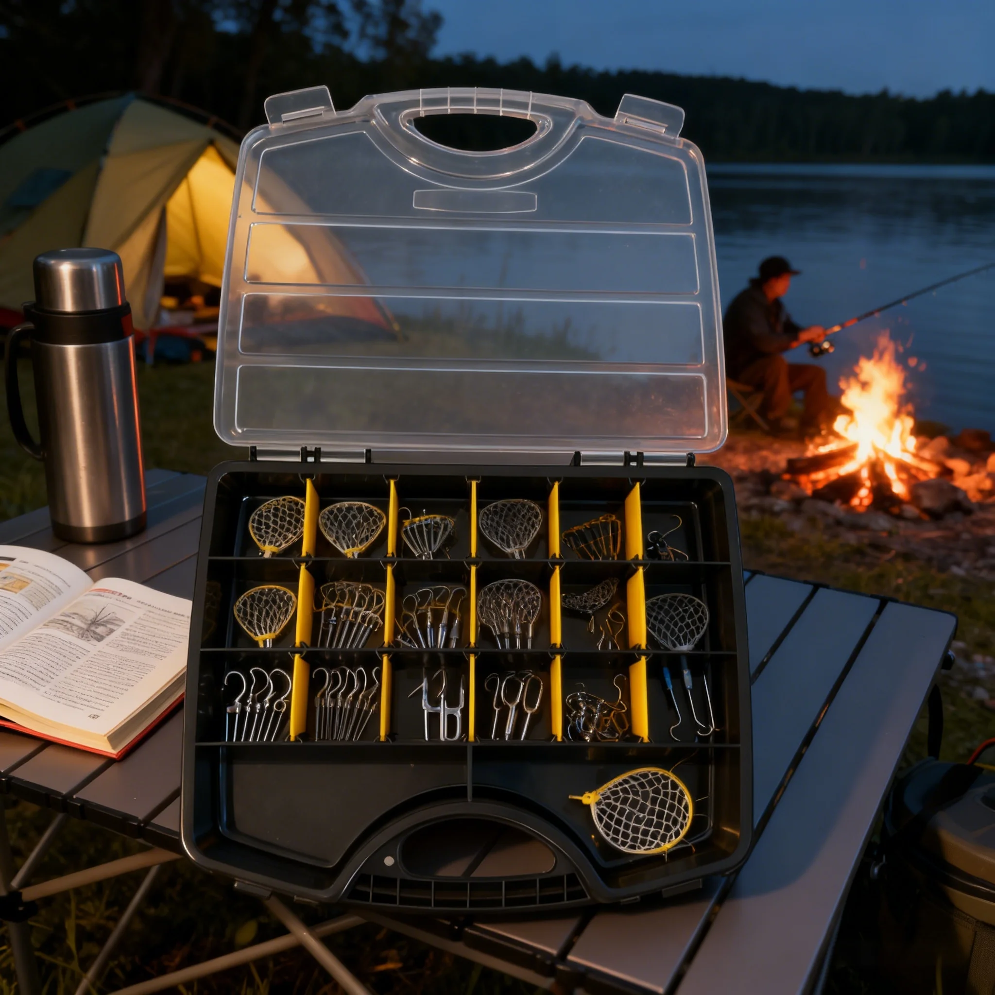 5-20 Fächer Schraubenbox-Organizer, transparente Kunststoff-Aufbewahrungsbox mit verstellbaren Fächern für Schmuck, Knöpfe, Hardware und Werkzeug – Detail 5