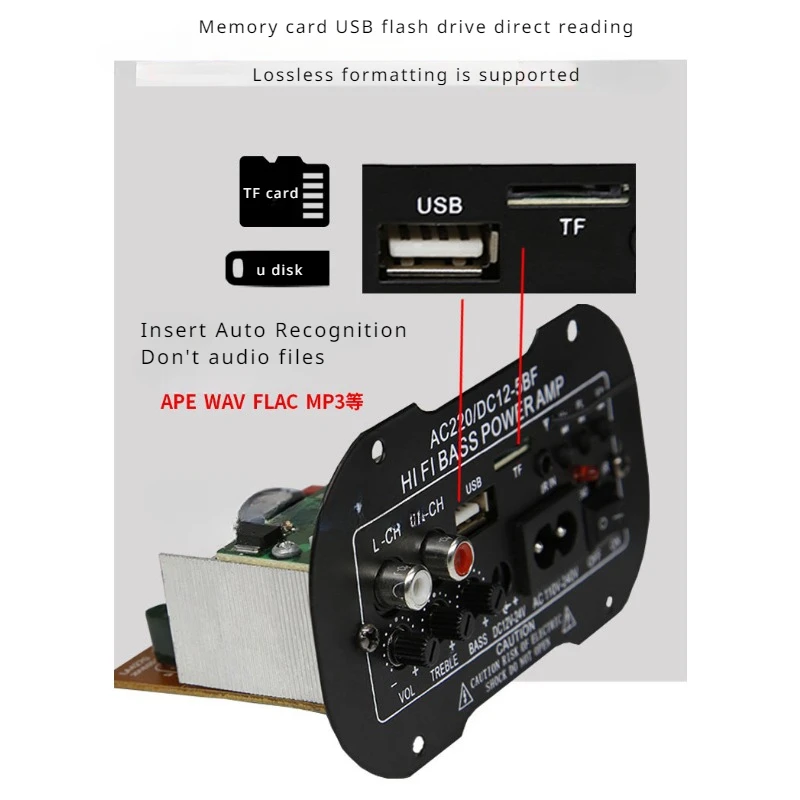 Car Audio Subwoofer 12V24V220v Bluetooth Amplifier Board Speaker Motherboard Car Audio System Bookshelf Speaker Amplifier Board