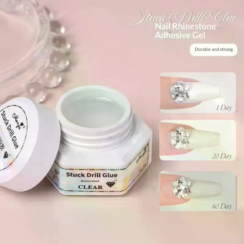 5ml 5 IN 1 Nail Glue Gel Multi-functional Rhinestone Stick Reinforcement Gel 3D Shaping Sculpting Carving Nails