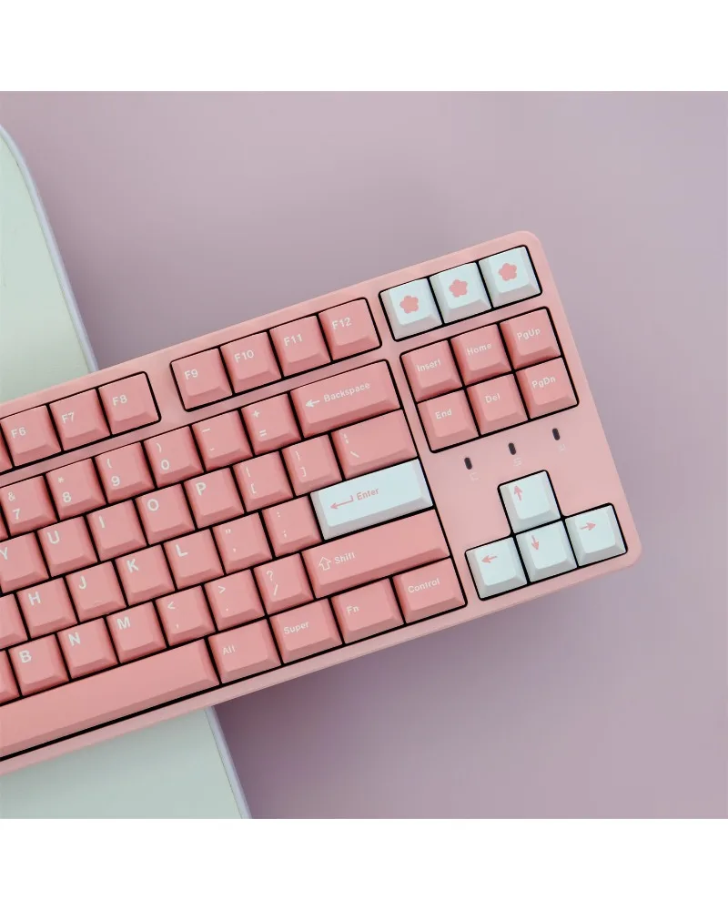 Peach Blossom 129 Key PBT Original Highly Sublimated Mechanical Keyboard Keycaps