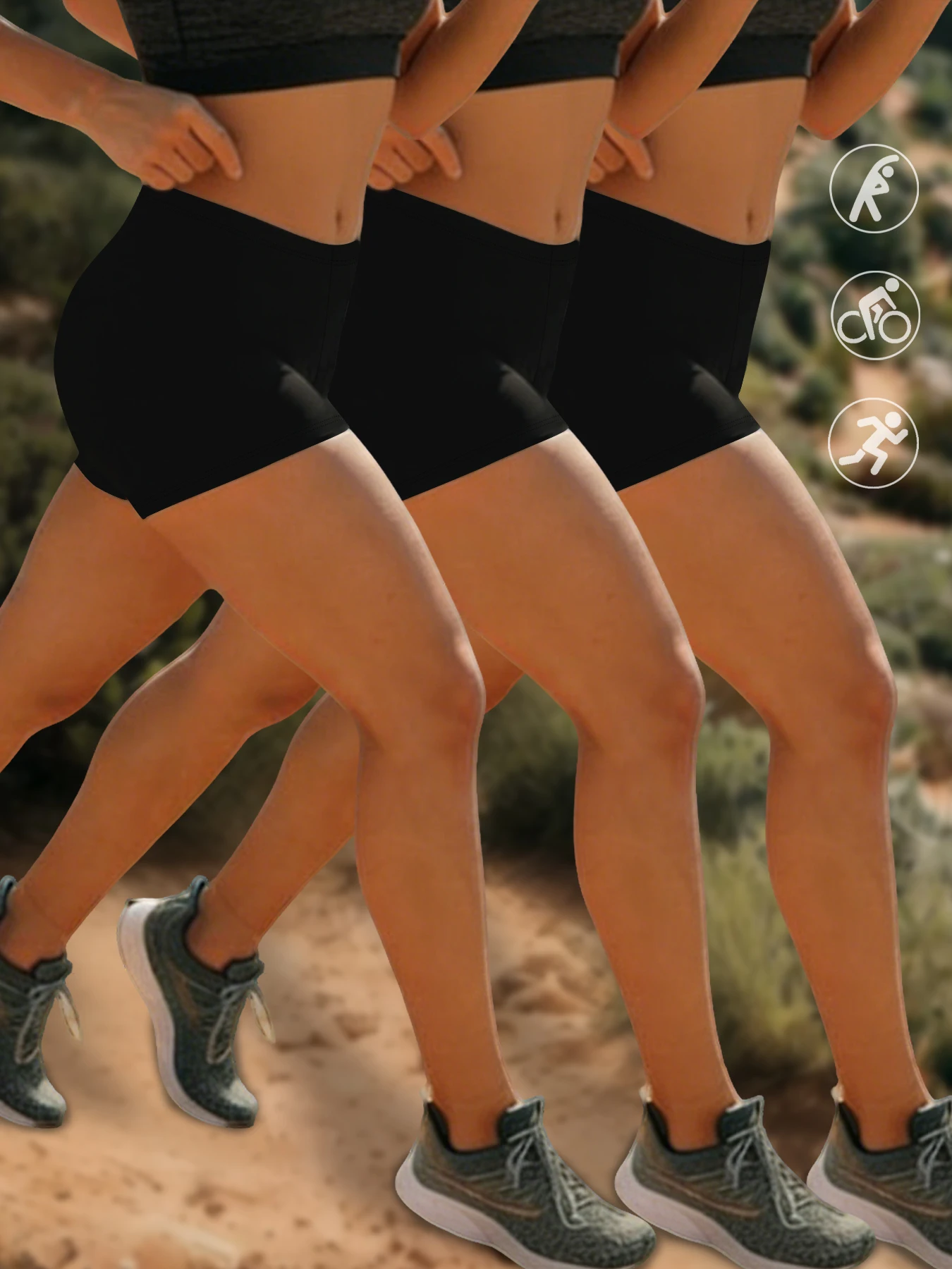 

3 пары велосипедных шорт для женщин, супермягкие, для тренировок, йоги, бега, велоспорта, фитнеса, с эффектом push-up, спортивная одежда для женщин