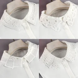 Autumn Winter Japanese And Versatile Hollow Embroidery Fake Shirt Collar detachable Necklace