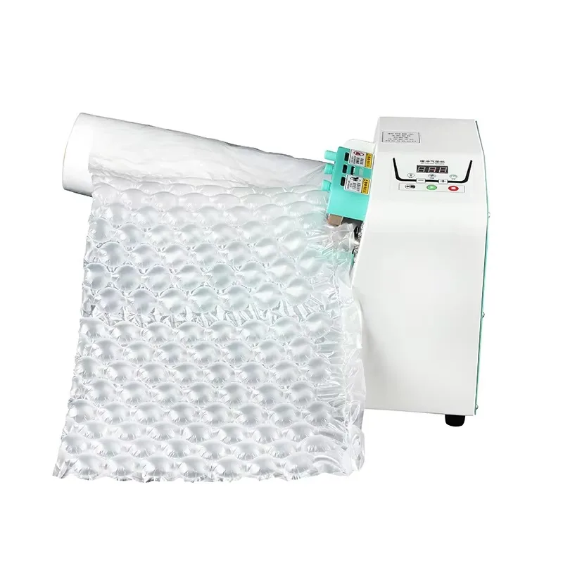 Verbesserte Luftkissenmaschine zum Aufblasen von Luftkissenfolien und Luftkissenbeuteln aus schützendem Verpackungsmaterial