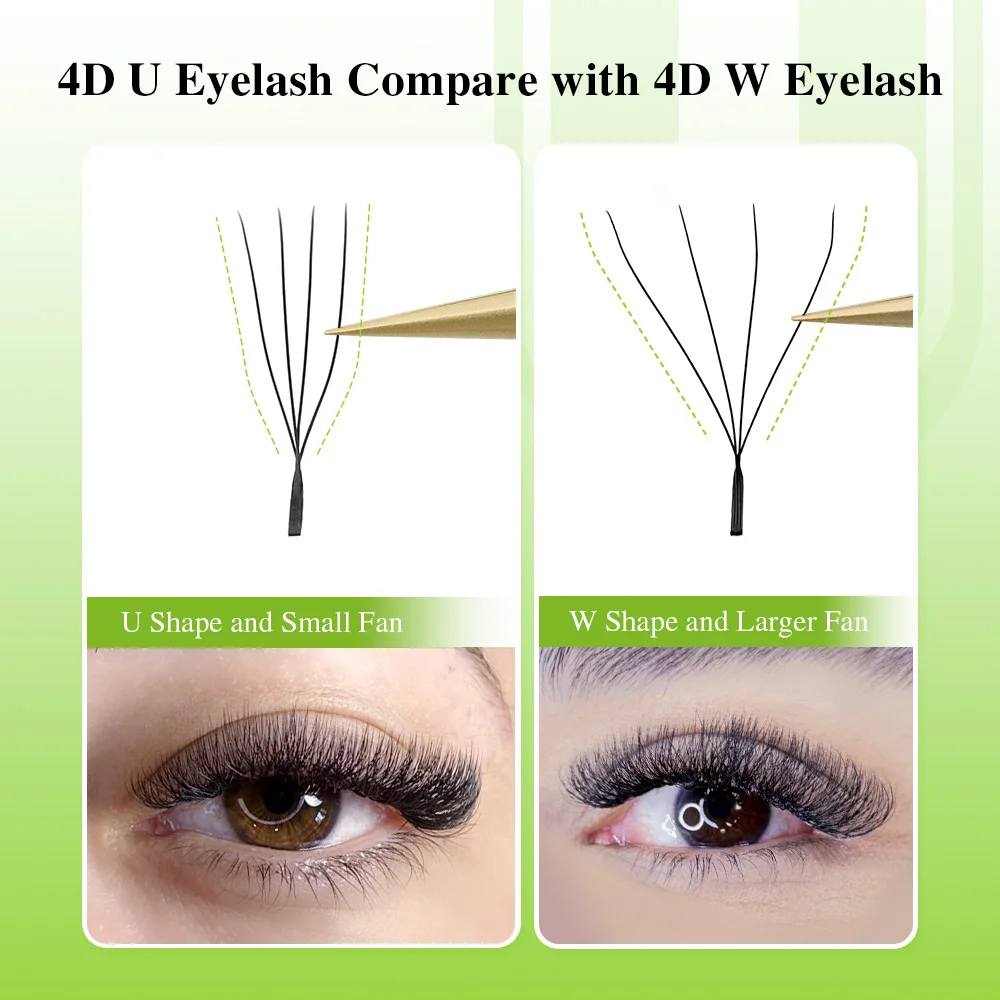 NAGARAKU U-Form 2D/3D/4D/5D Weiche, Natürliche Wimpernverlängerungen, Flauschige Nerz-Imitat-Wimpern, Parallele Make-up-Zubehörteile – Detail 8