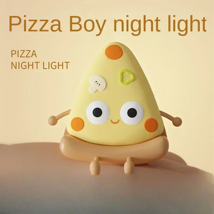 LED Night Lights Pizza Night Lamp, USB Recarregável Mood Light, Iluminação para mesa de cabeceira, Presente para crianças Decoração de aniversário