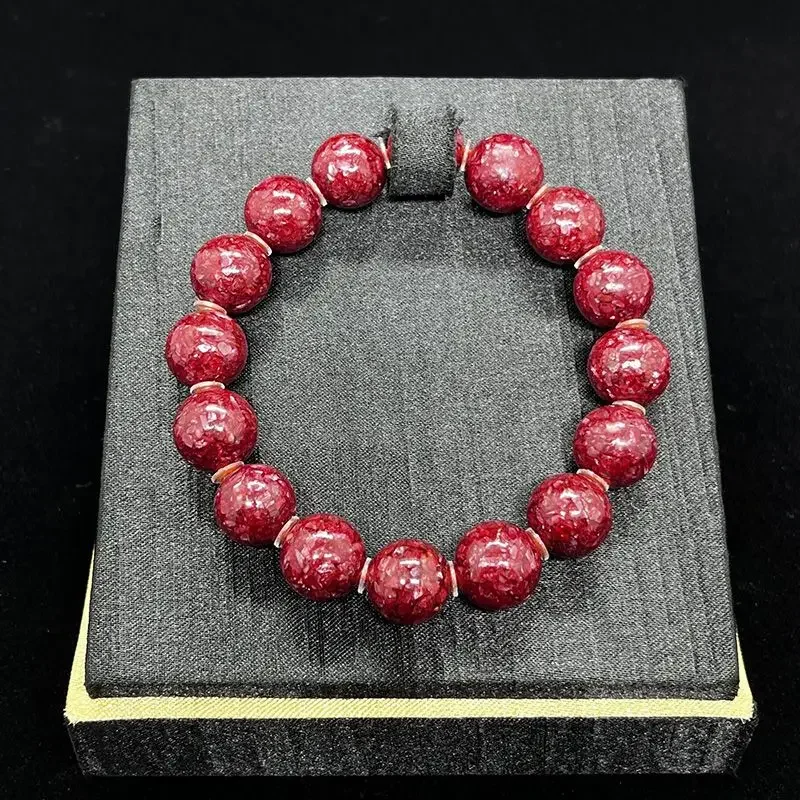 UMQ Premium Red Agate Beaded Bracelet, Handmade Lucky Charm Bracelet for Men and Women, Best Gift for Loved Ones