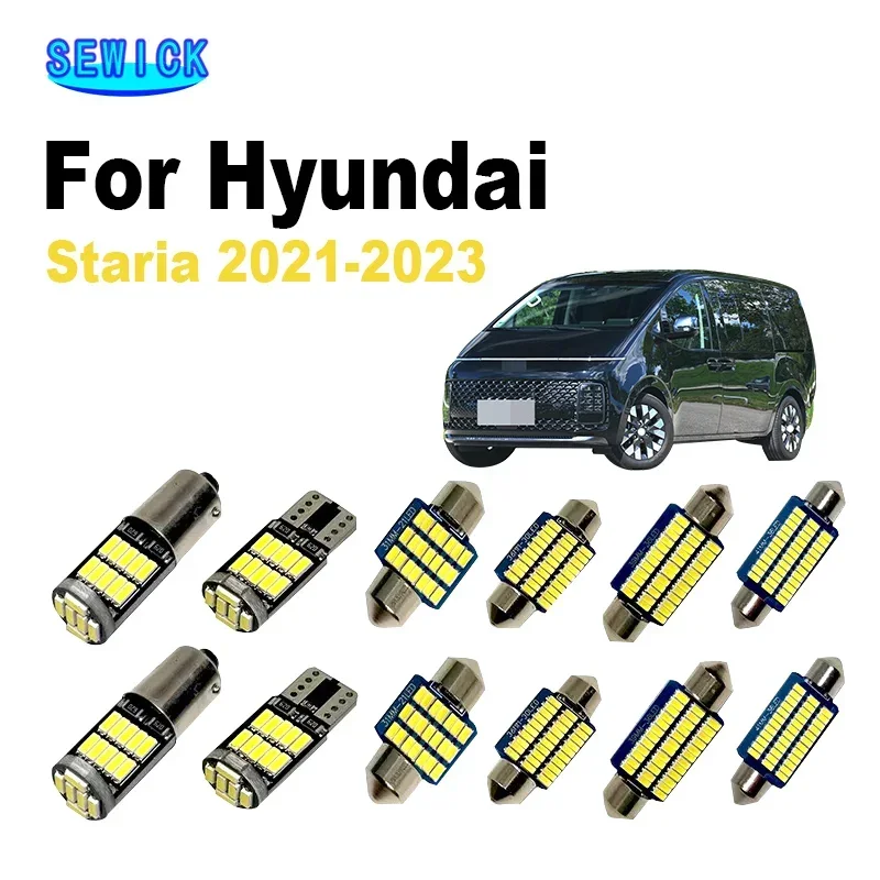 16Pcs Canbus LED Bulbs Interior Light Kit For Hyundai Staria 2021-2023 Map Dome Trunk Reading Car Accessories Lamp No Error