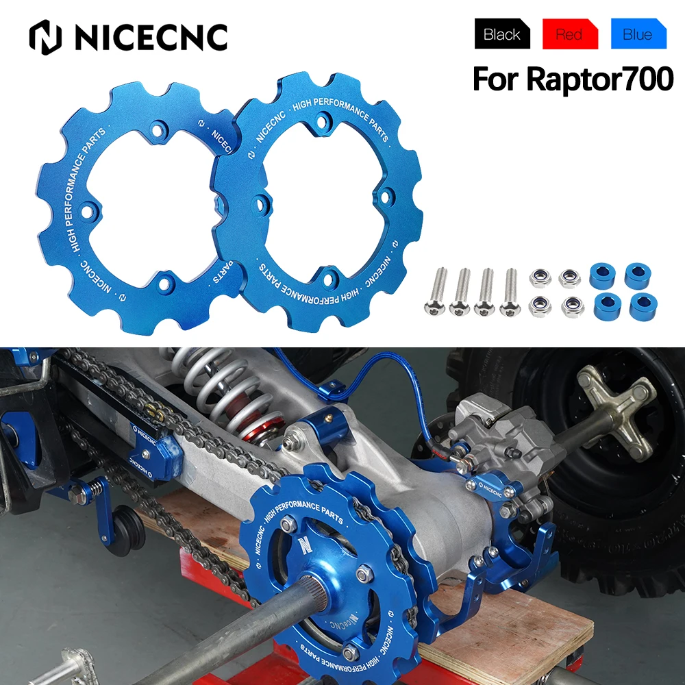 Nicecnc ที่ครอบป้องกันโซ่เฟืองคู่สำหรับ700R YFM700R 2012-2024 Raptor 700 YFM700R 2006-2023