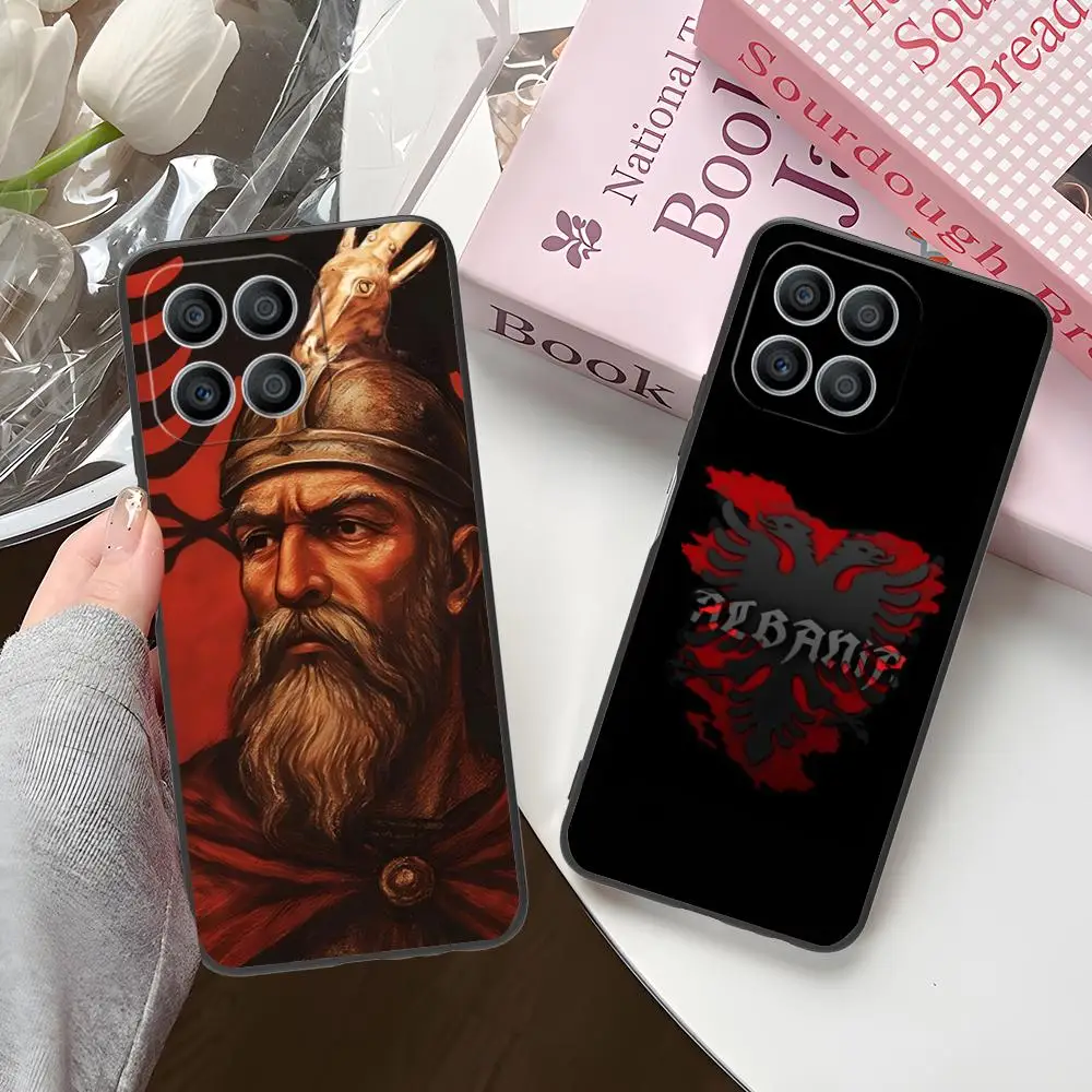 

Чехол для мобильного телефона с флагом Албании для Honor 90 80 70 60 50 30 20 10 9 8 7 Pro S SE Lite 5G с цветным принтом, чехол