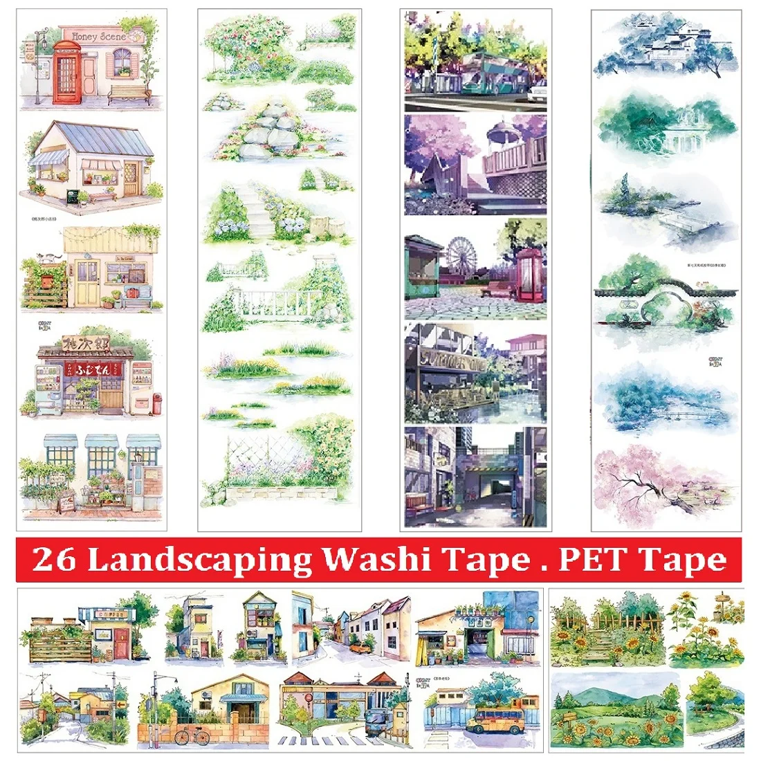 arquitetura japonesa scrapbooking adesivo 26 pet mascaramento washi fita planejador faca voce mesmo diy faca voce mesmo diario diario presentes 01