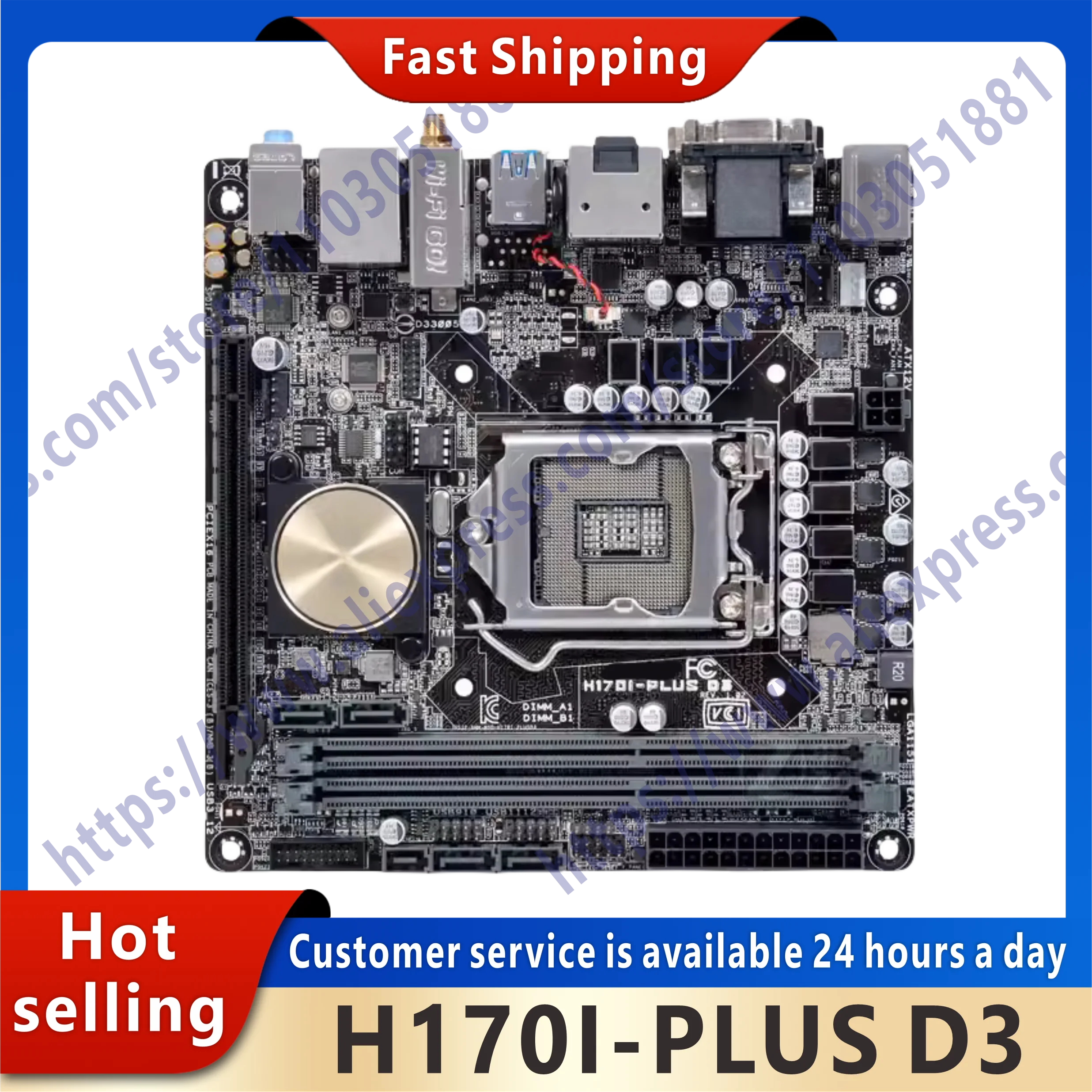 Used H170I-PLUS D3 original desktop computer H170 H170I DDR3 motherboard LGA 1151 i7/i5/i3 USB3.0 SATA3