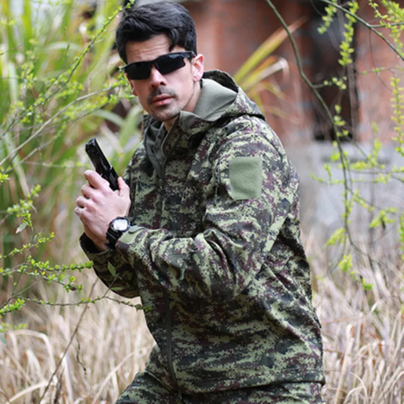 

5XL 6XL Winter Pants Coats Casual Fleece Warm Soft Shell Windbreaker Waterproof Outwear Windproof Camo Outdoors Hooded Jackets