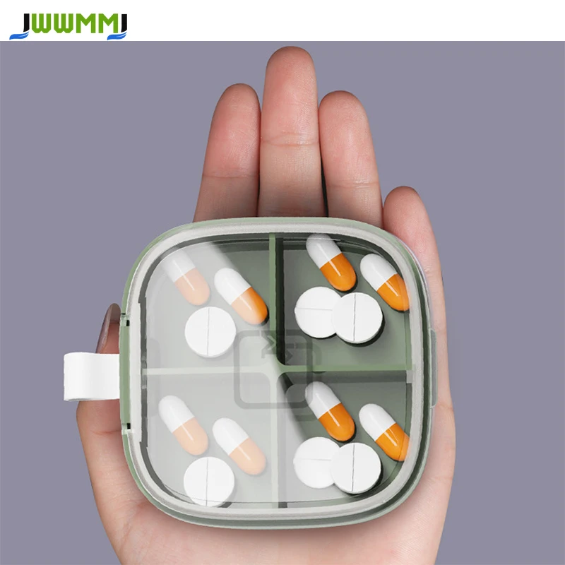 1Pcs WeeklyTravel Pill Organizer Moisture Proof,Airtight Pill Box Case Daily Pill Storage Container for Vitamin,Fish Oil,Capsule