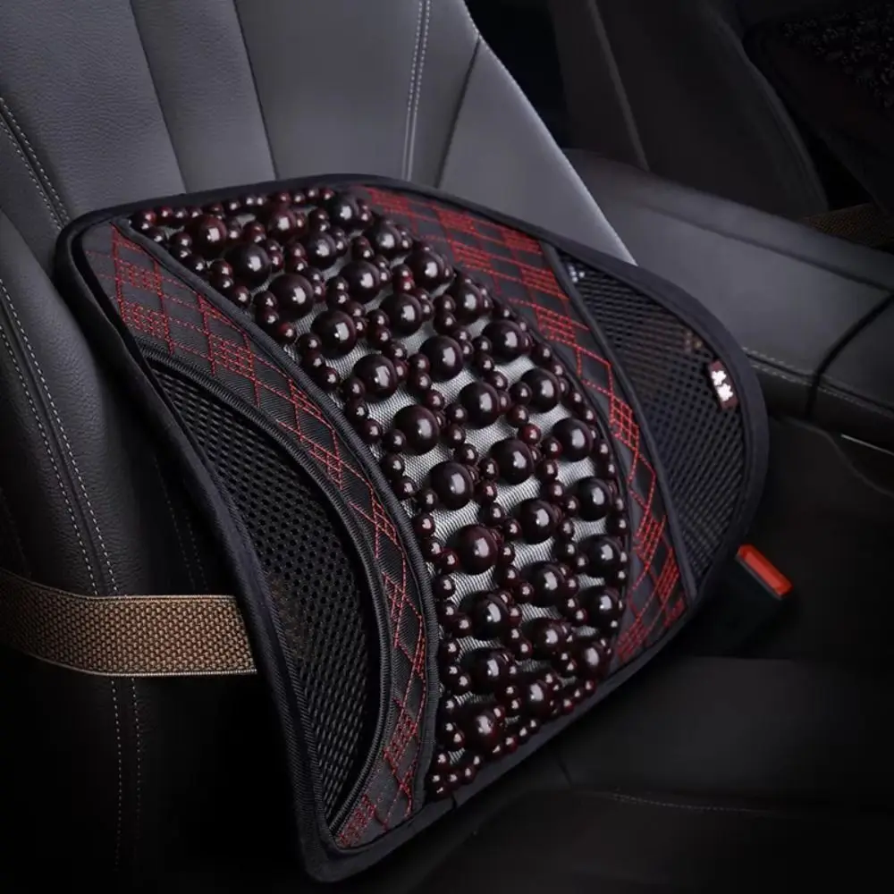 

Universal Woodwork Car Back Support Chair Massage Lumbar Support Waist Cushion Mesh Ventilate Cushion Pad For Car Office Home