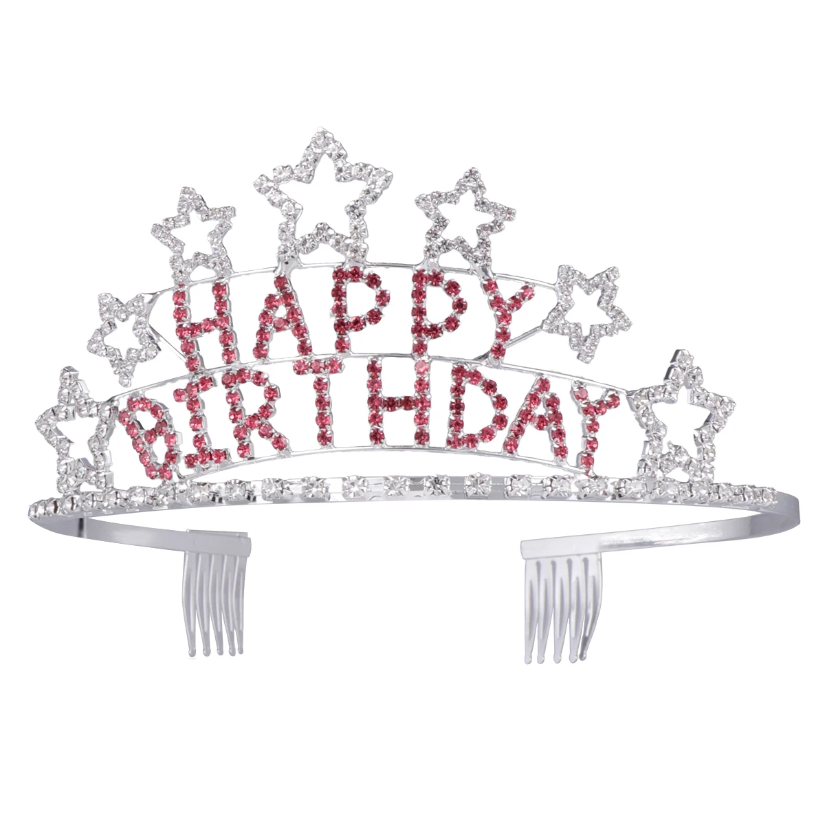 

Birthday Crown Tiara 15x12x6cm Shining Rhinestones Girls Birthday Party Hair Accessory Perfect Keepsake Decorations