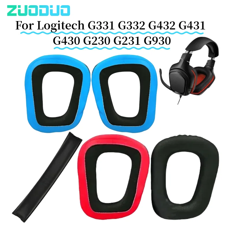 

Ear pads for Logitech G331 G332 G432 G431 G430 G230 G231 G930 Headphones Ear Cups Cover Earpad Repair Parts