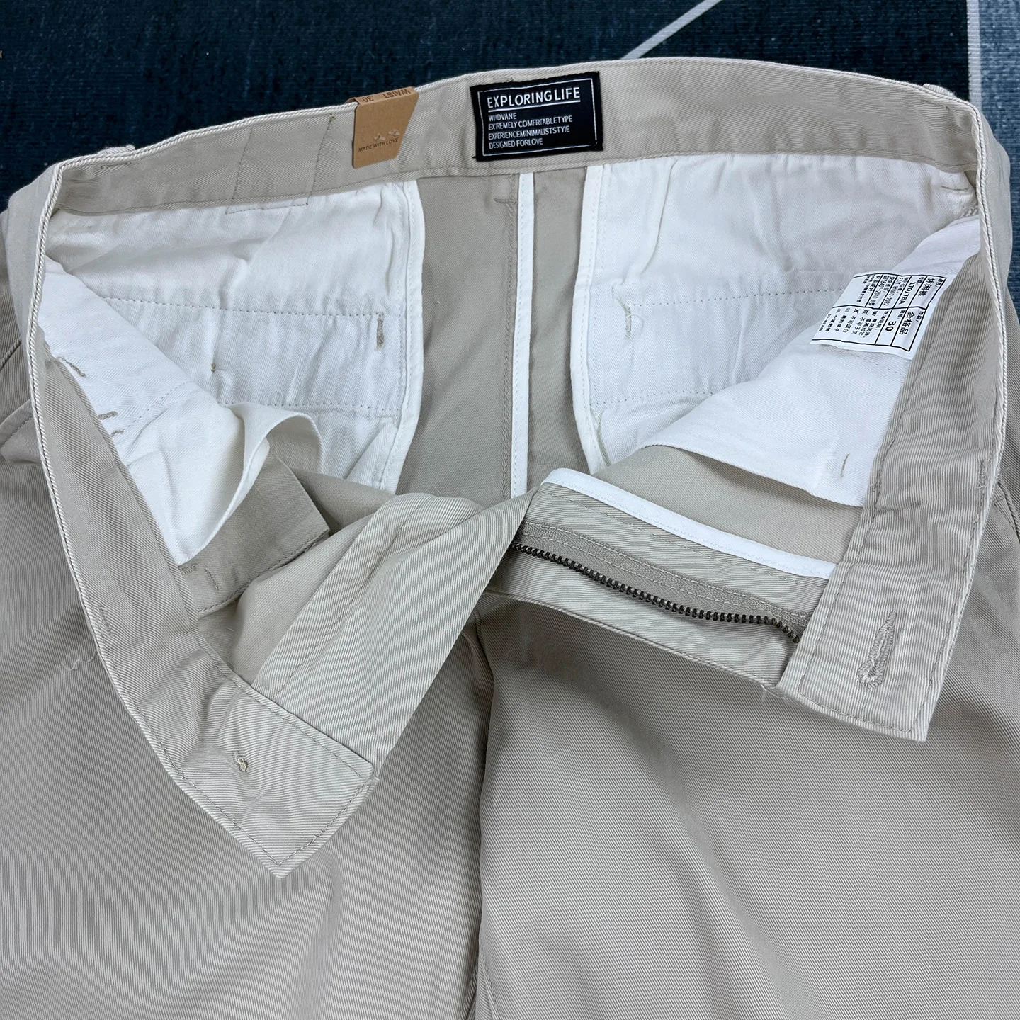 秋のメンズ新作 厚手 アメリカンレトロ ストレートパンツ 無地 ツイルパンツ