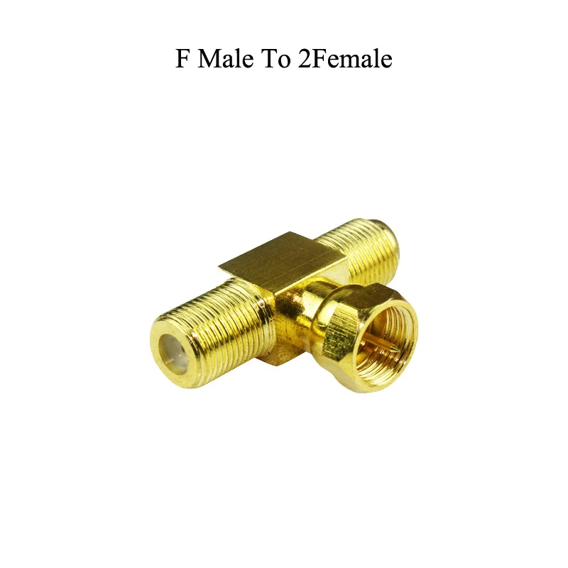 3pcs Gold plated TV F-Type RF Type Male Female Connector Adapter for Cable TV Antenna Extension