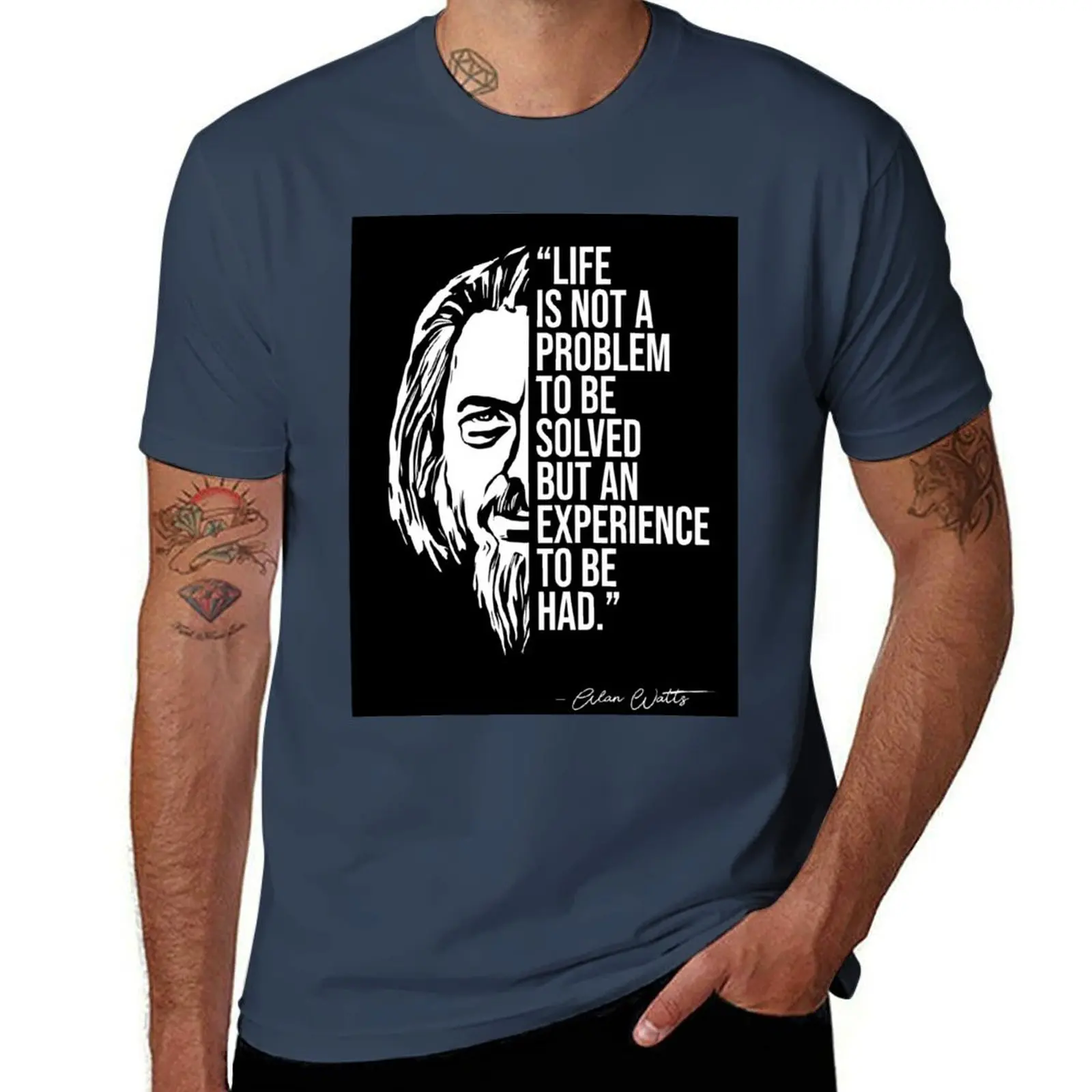 

quotes quote, Alan Watts T-Shirt Plus Size Street Style Tee