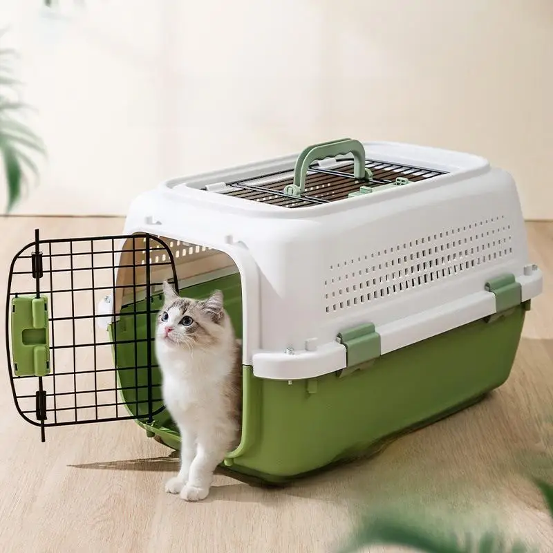 Cat Airline Box Cat Cage Checked Box Pet Breathable Travel Box Large Capacity Dog ​​portable Car Space Capsule