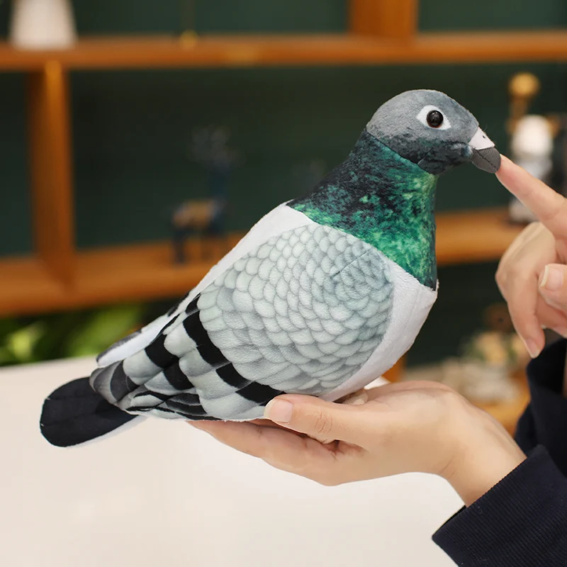 30CM Lifelike Dove Plush Toys Soft Stuffed Animals RealLife Homing Pigeon Dolls Home Decor for Kids Children Boys Birthday Gifts