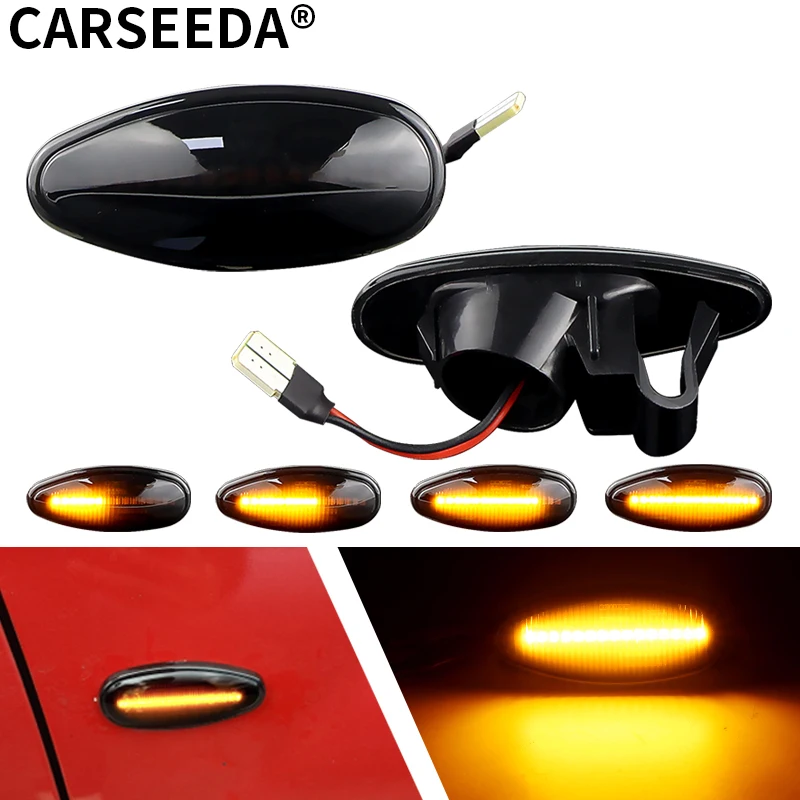 2x LED Dynamic Side Marker Lights Turn Signal Lamps For Mitsubishi Lancer 8 Montero 3 Pajero 3 Outlander 1 Delica 4 i Miev Space