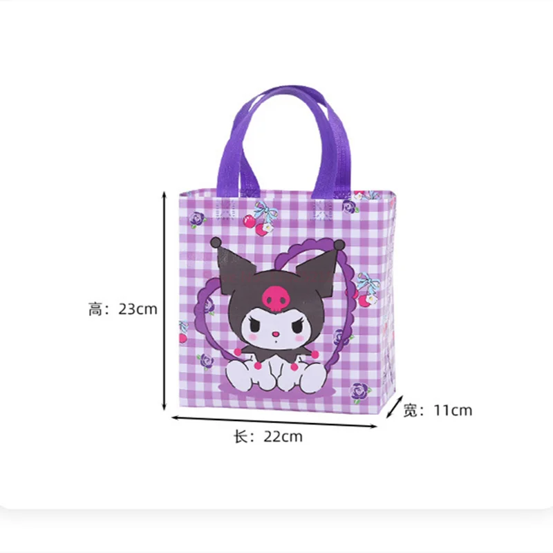 Sanrio Kuromi Mymelody Cinnamoroll Kawaii Japanese Cartoon Gift Bags Non-Woven Bags Shopping Tote Bags Storage Bags