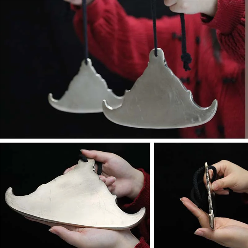 

AA75-Nepalese Hand-Made Triangular Iron Chimes Nepalese Handmade Sound Healing Chimes Ethnic Percussion Instrument