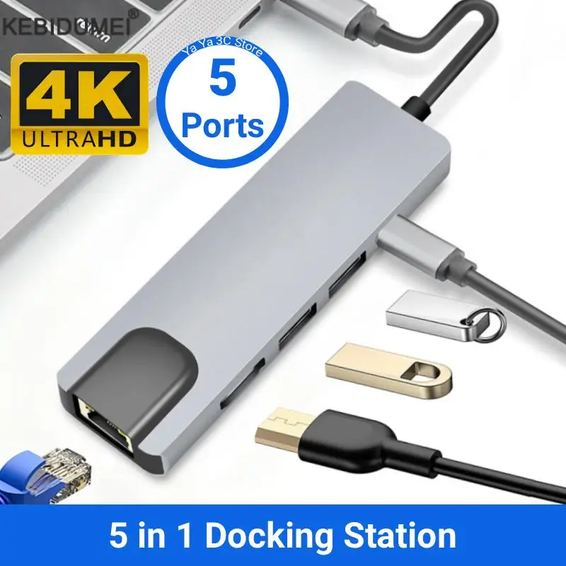 5-портовый-концентратор-usb-c-для-4k-hdmi-совместимого-концентратора-usb-30-20-type-c-Зарядка-pd-100-Вт-rj45-100-м-Док-станция-для-ноутбука-macbook
