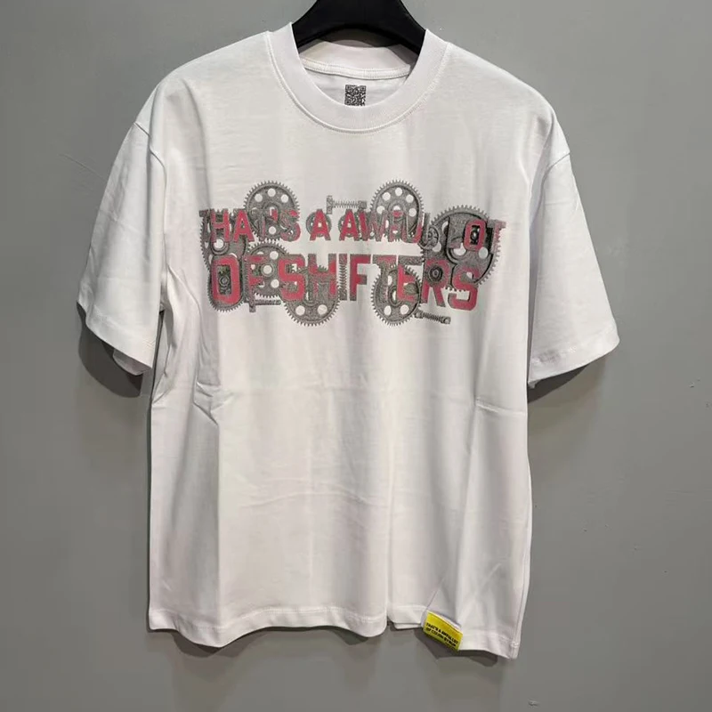 Real Photo Unisex Cough Syrup T-shirt Calssic Personalized Lettering Print Summer Loose Breathable Cotton Short Sleeve Men Women