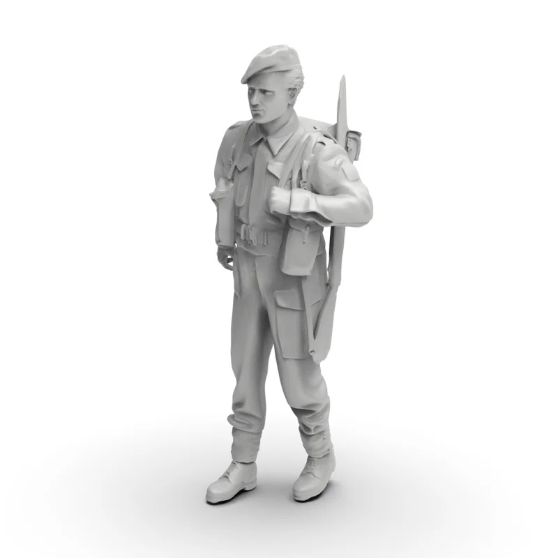 1/35 1/64 1/72 مقياس الحرب العالمية 2 بريطانيا الجندي الراتنج مايكرو مصغرة تمثال ثلاثية الأبعاد مطبوعة لعبة مجسمة غير مجمعة وغير مصبوغ