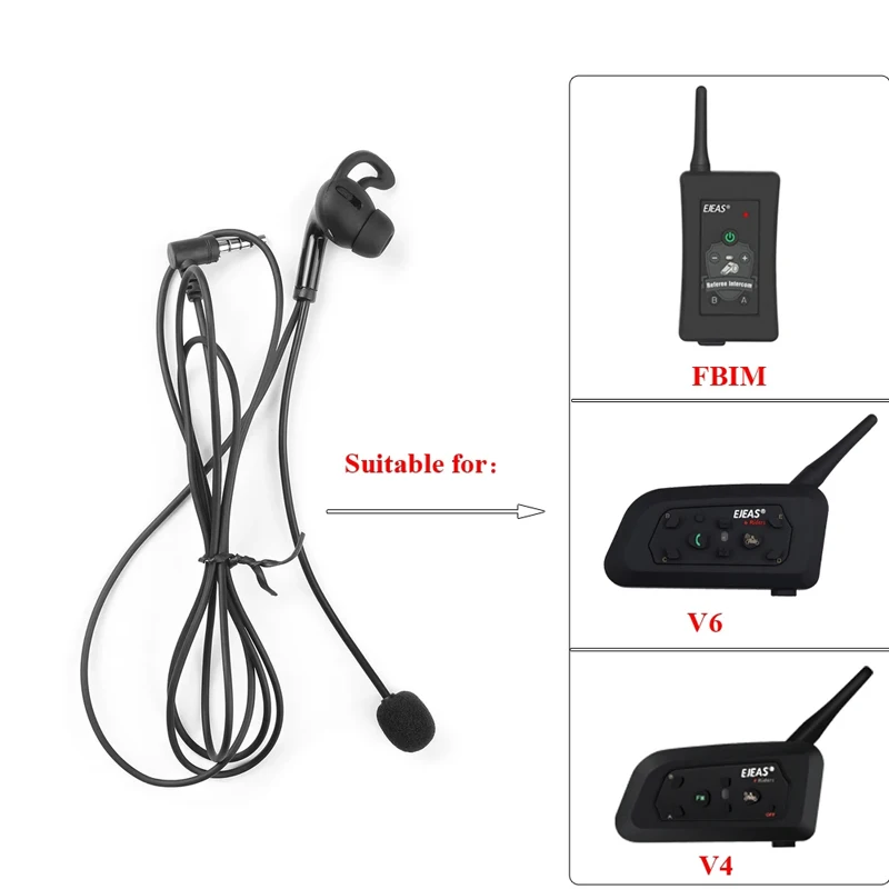 HIFI-R Referee In-ear Earphones for FBIM V4C V6C Judge Ear Intercom Headset Full Duplex Football Soccer Referee Headphone