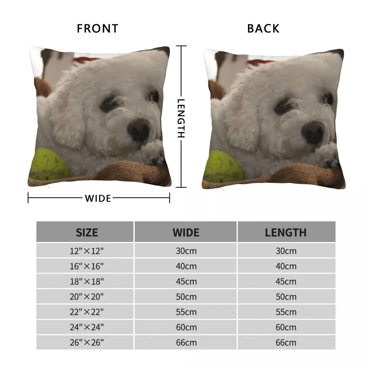 Bored Bichon Frise Dog Pillowcase Polyester Linen Velvet Pattern Zip Decor Throw Pillow Case Car Cushion Cover 45x45