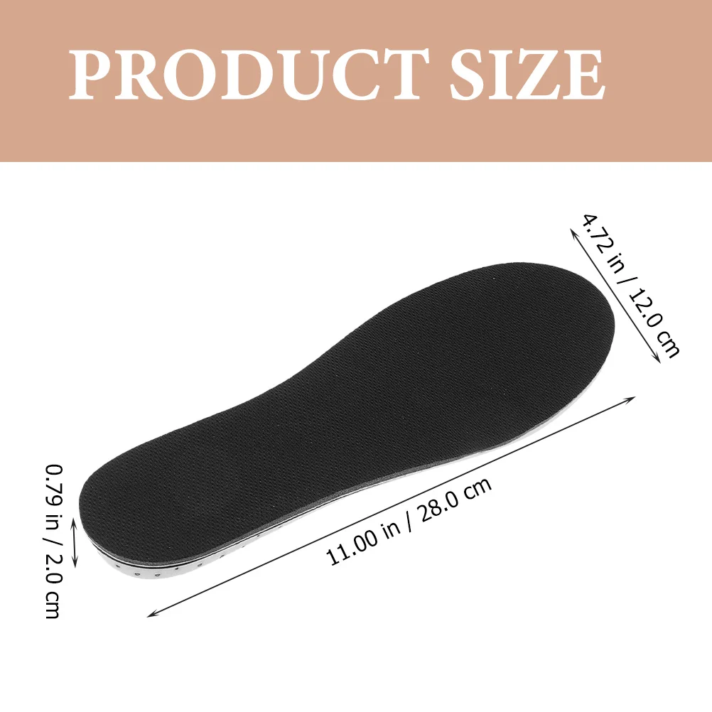 

2 Pairs Invisible Increase Insoles Breathable Shoe Inserts Comfortable Heel Lifting Cushion Unisex Inner Raised Insole Foot Care