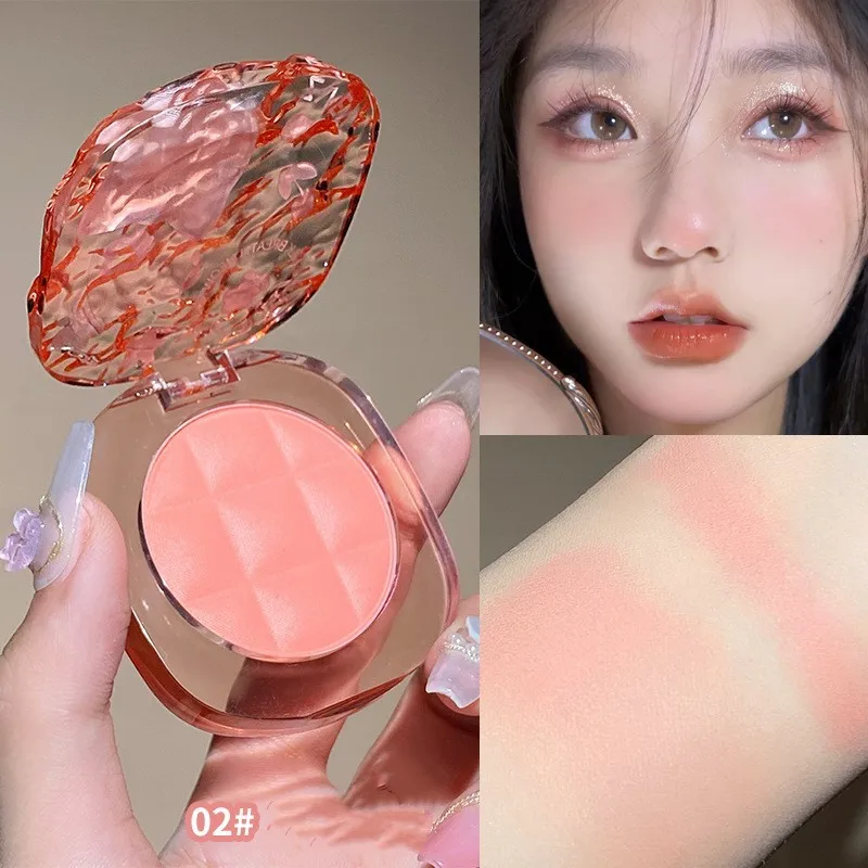 Niedliche Katze Make-up erröten matt lang anhaltende Gesicht Rouge natürliche Kontur Puder Schönheit Pfirsich rosa koreanische Make-up Aufhellung erröten