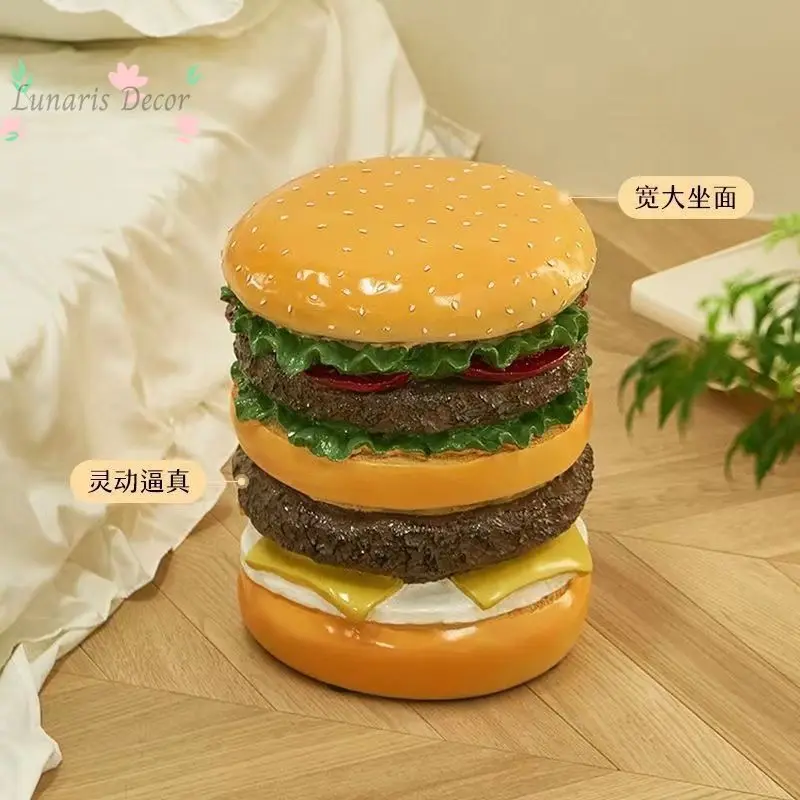 American-style hamburger corn stool shoe-changing stool trending INS style stool for living room and entrance decoration