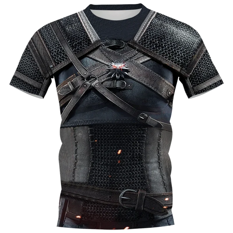 

New Fashion Medieval Armor 3D Printed T-shirt Men Women Summer Casual Funny Short Sleeved Retro Vintage Harajuku Streetwear Tees