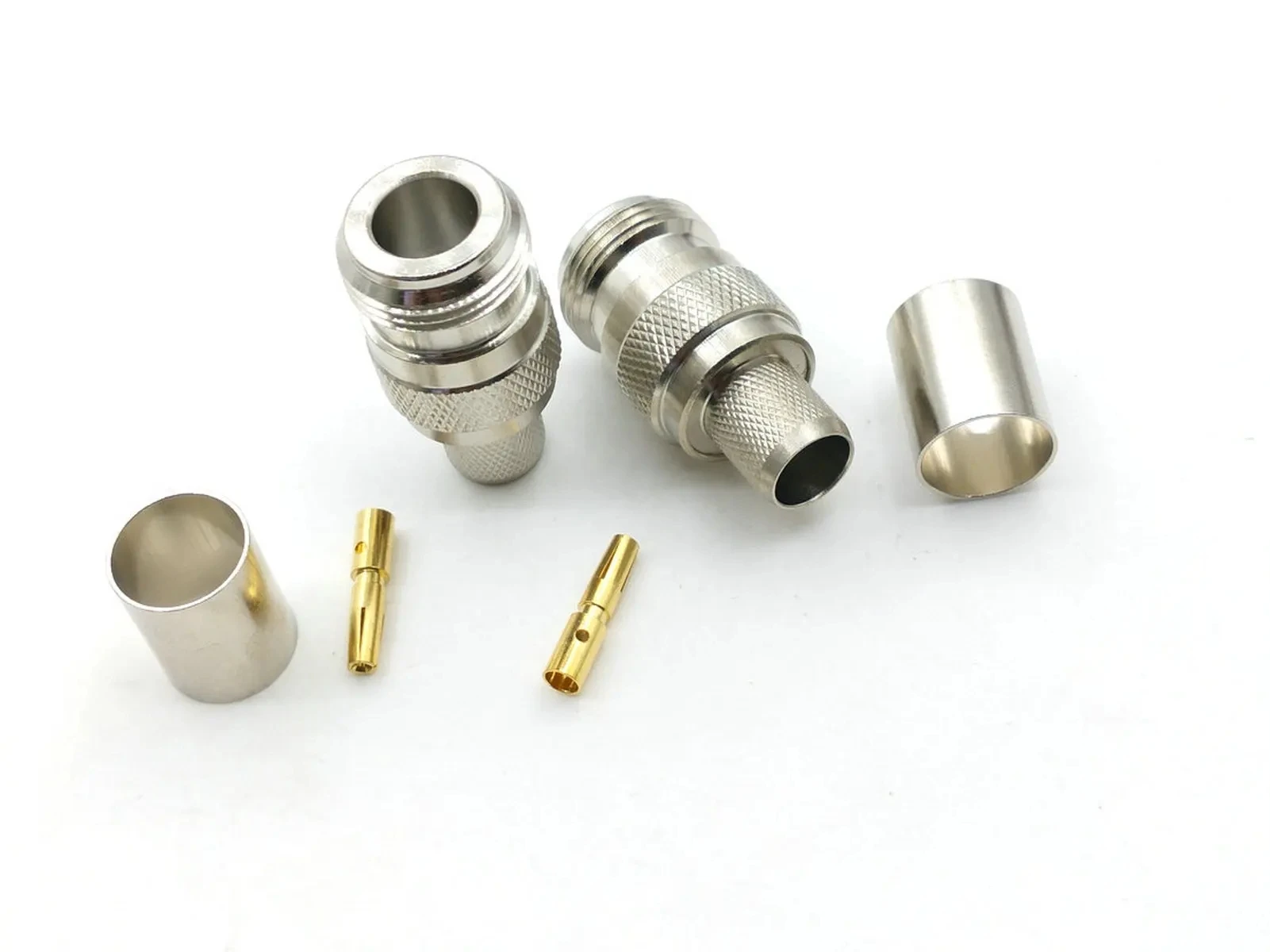 

20PCS brass N Jack straight Crimp for RG214 RG213 RG8 LMR400 Cable RF Connector adapter