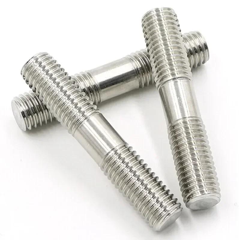 30pcs  M6 M8 Double End Threaded Bolts Rods GB901 304 Stainless Steel  Head Screw Studs 30-90mm 60mm 50mm 45mm