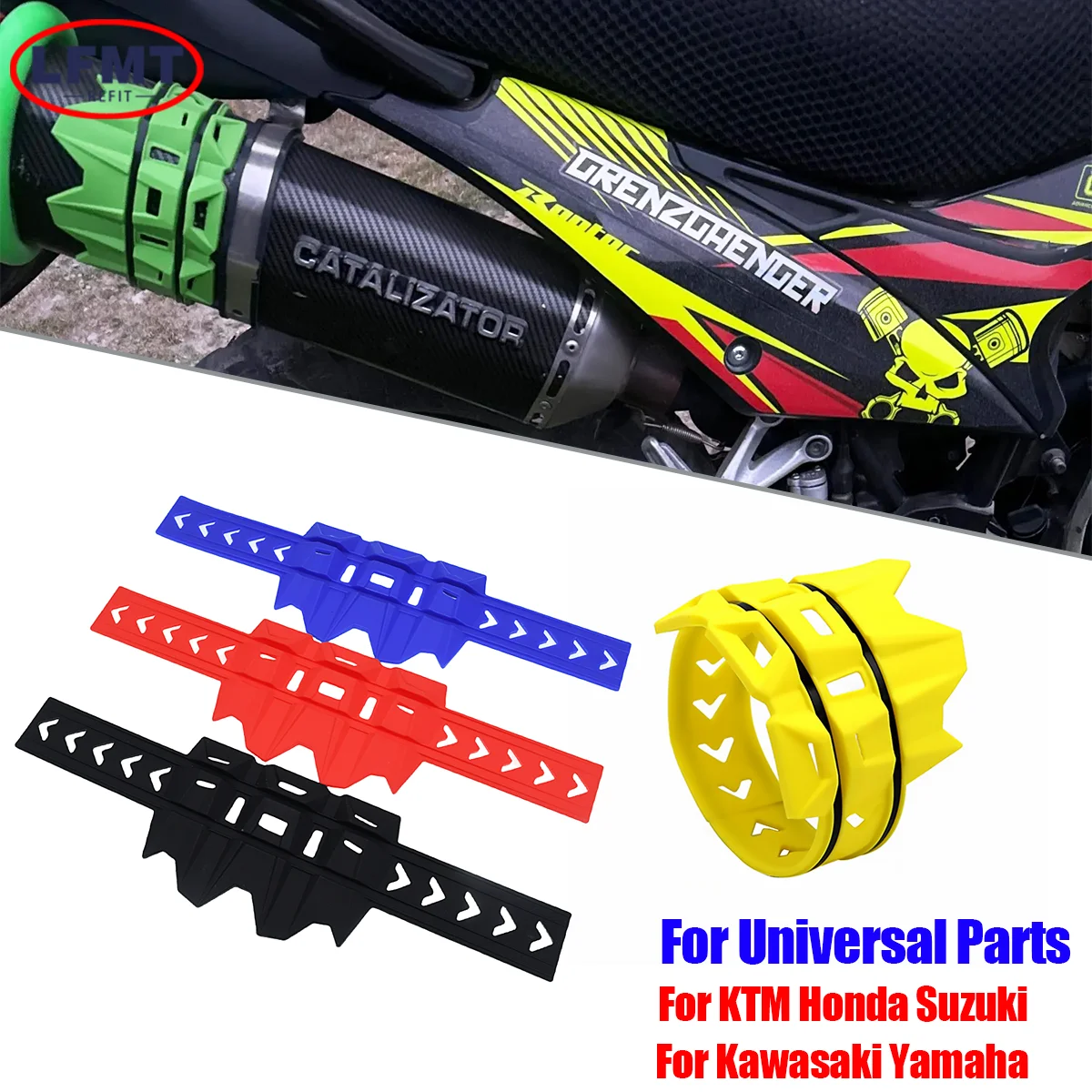 

Для KTM EXC EXCF XC XCF XCW SX SXF TPI SIX DAYS Защитная крышка выхлопной трубы 125 200 250 300 350 450 500 Универсальная