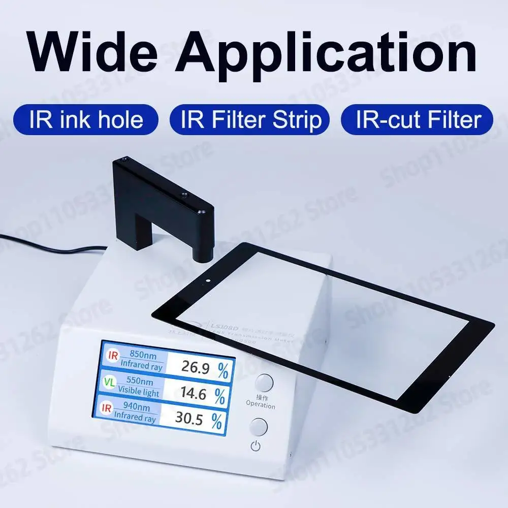 Linshang LS108D Lens Transmission Meter IR Ink 0.5mm Aperture 850nm 940nm Infrared Tester for Phone Lens IR Cut Filter