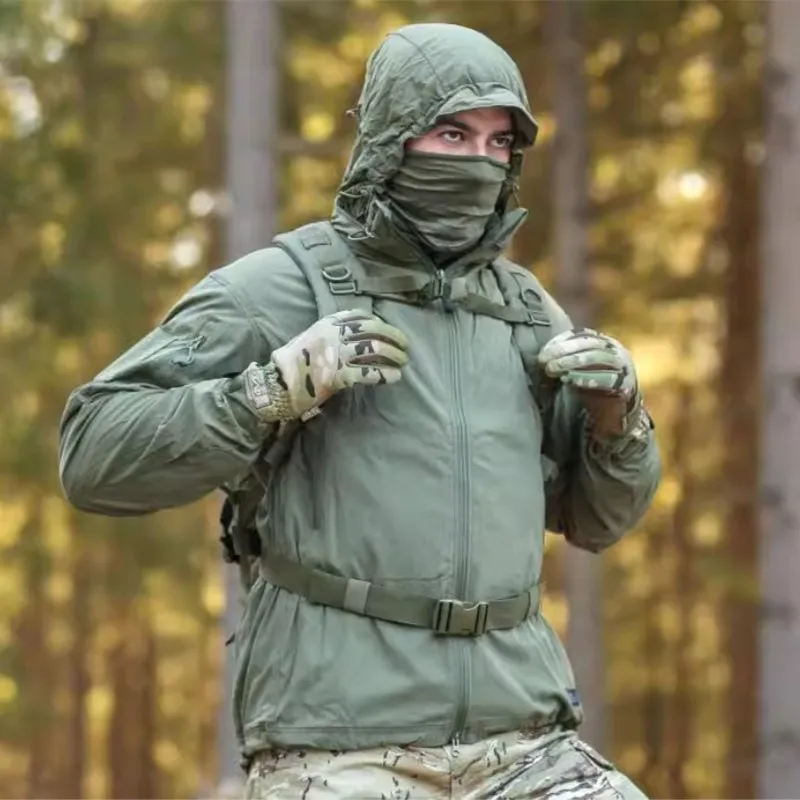 Helikon Trooper 경량 기병대 재킷 TAD 소프트 쉘 봄 여름 야외 캠핑 여행 장비 군사 테마 의류