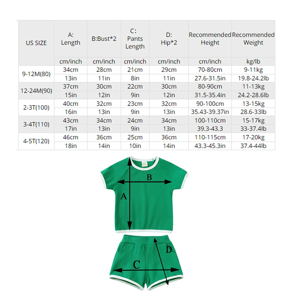 2026 Kinder Sommer Outfits Solide Baumwolle Kurze T-shirt Shorts Baby Casual Atmungsaktive Anzug Nette Koreanische Junge Mädchen Lounge Pyjamas – Detail 1