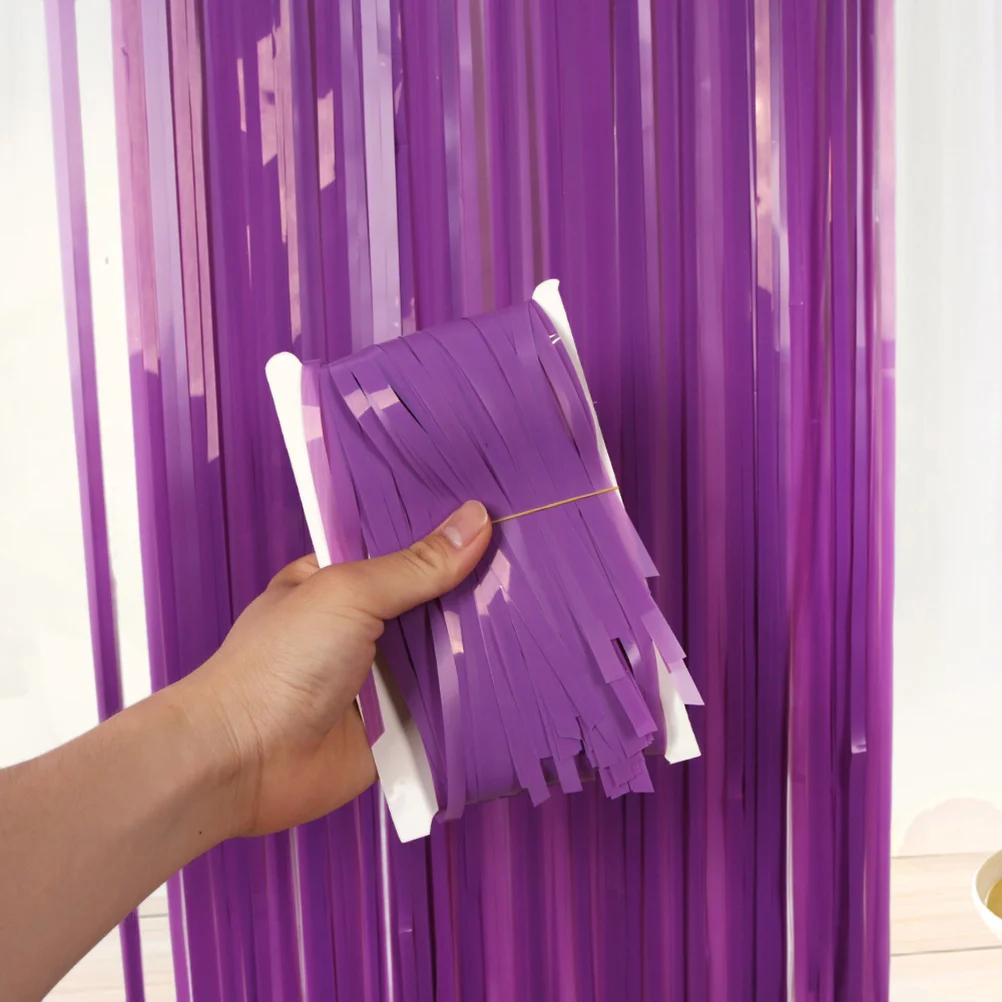 لخلفية ديكور الأرجواني شرابة تنورة الطاولة الطرف الديكور صور الدعائم مهرجان الزفاف خلفية معلقة #2