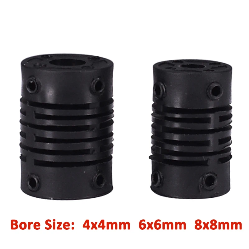 1PC Bore 4x4mm 6x6mm 8x8mm Nylon Plastic Flexible Couplings Coupler Coupling Encoder Elastic Motor Coupling