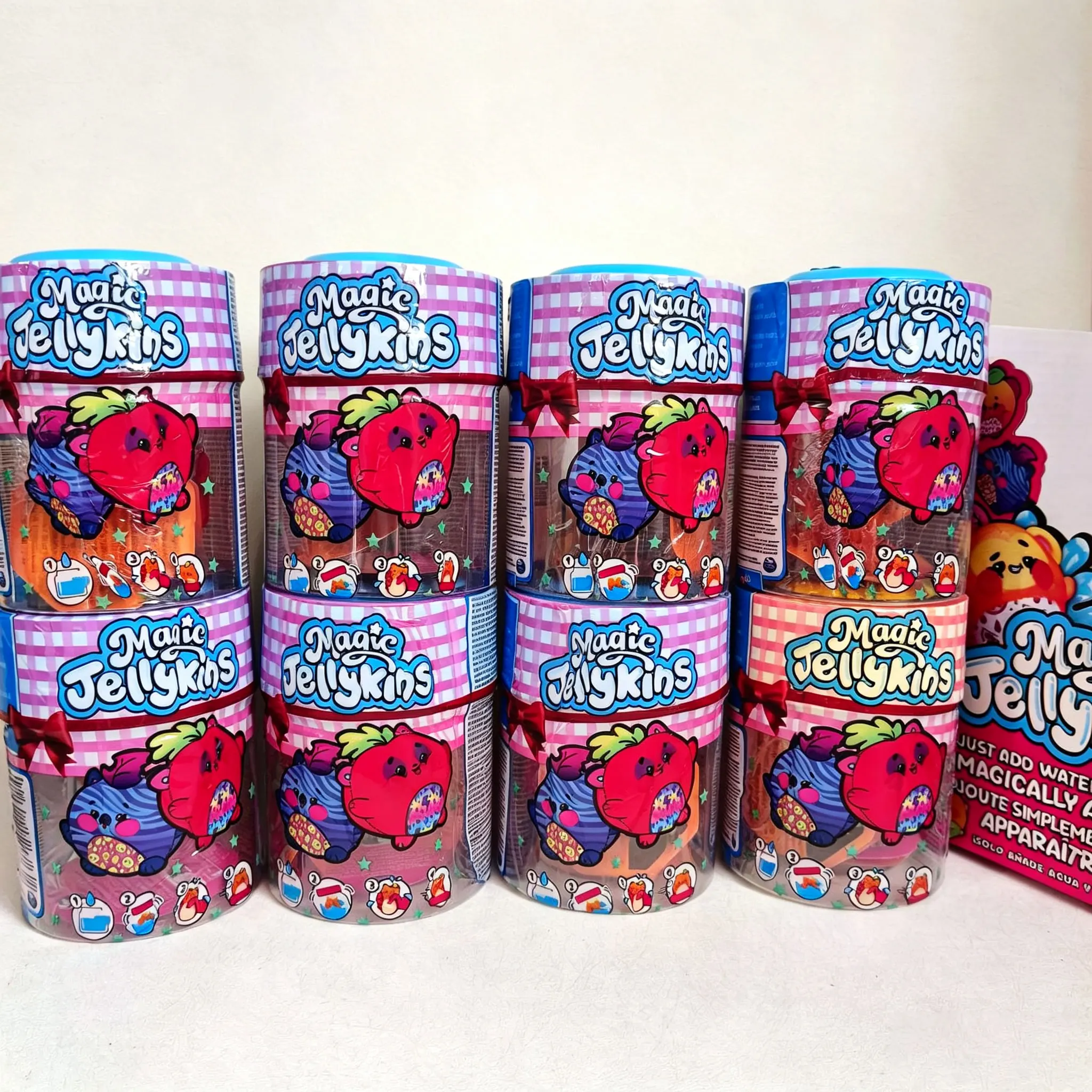 Magic Jellykins Plush Put Water In The Container, Shake And Discover Your New Stuffed Animal Stress Relief Toy Gift