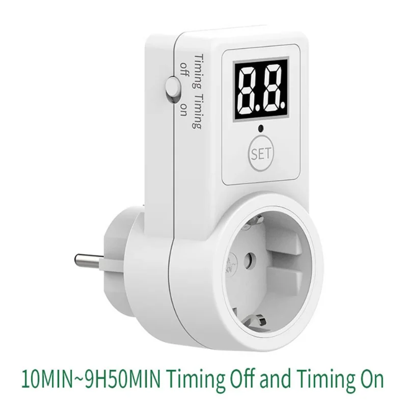 Smart Socket EU Plug Smart Home Outlet Socket Countdown Switch Two Digit Display Timer Time Control Telephone Battery Charging