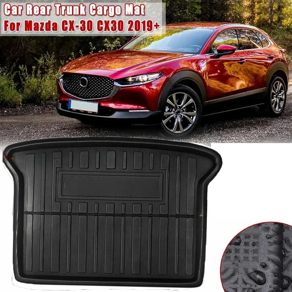 For Mazda CX-30 2019-2021+ | Floor Pad Auto Parts |Rear Trunk Cargo Mat Floor | Floor Pad Auto Parts |Car Accessories |Car