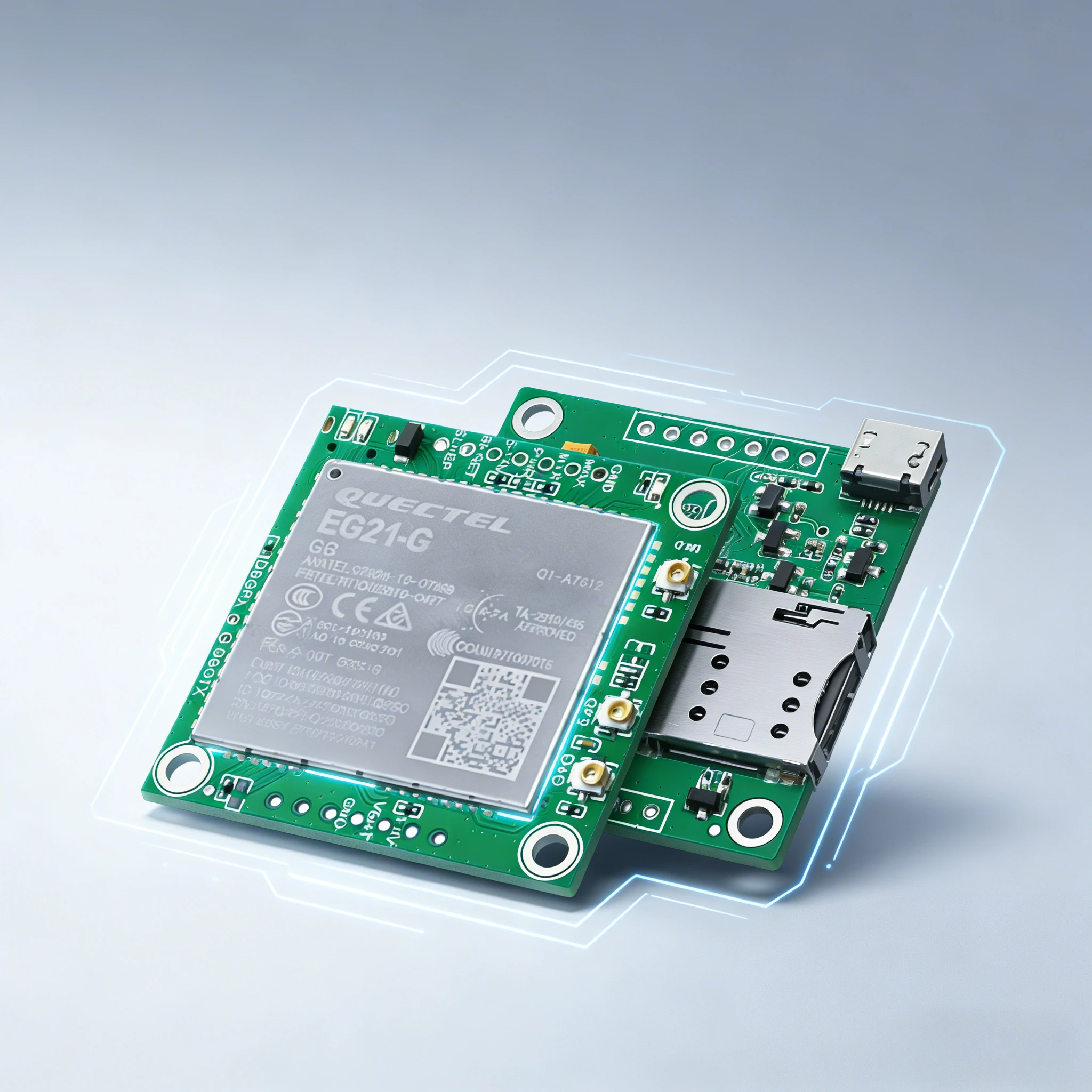 placa-de-desarrollo-central-quectel-eg21-g-modulo-4g-lte-cat1-eg21-ggb-tamano-compacto-de-40mm-×-40mm-puerto-serie-ttl-comunicacion-iot