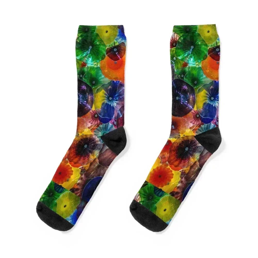 Glass Flower Skylight Bellagio 3 Socks hip hop new in's gift Ladies Socks Men's